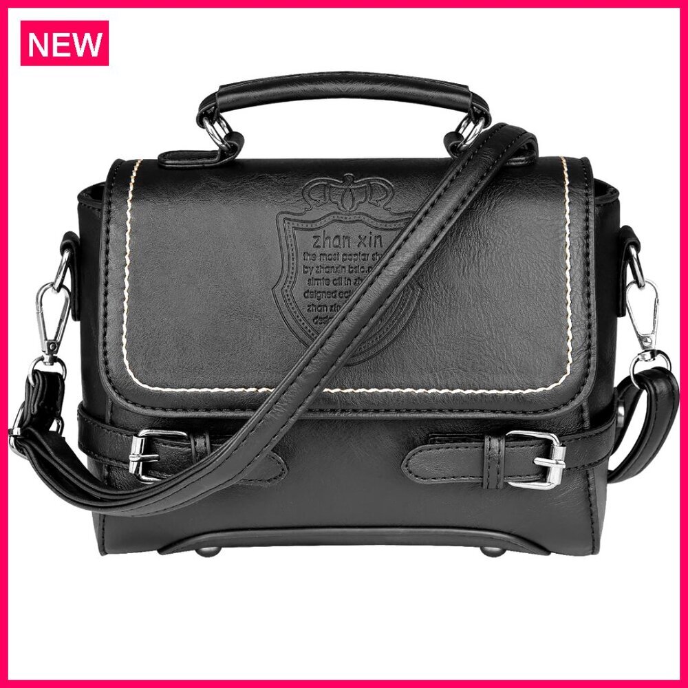 Soft PU Leather Crossbody Bag, Adjustable Strap, Compact Size for Daily